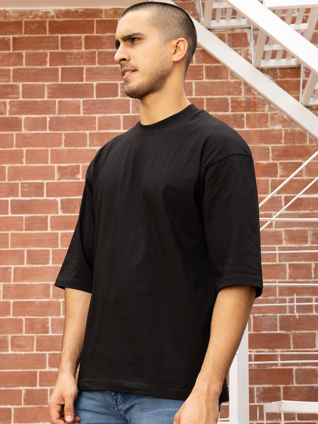 NEWYORK BLACK Oversized Drop shoulder Tee by Stylo Fashion
