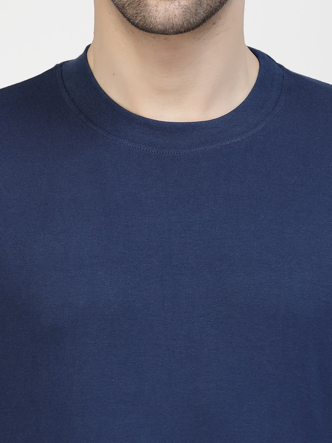Dark Blue Plain Oversized Drop Shoulder Unisex Tshirt By Stylo Fashion