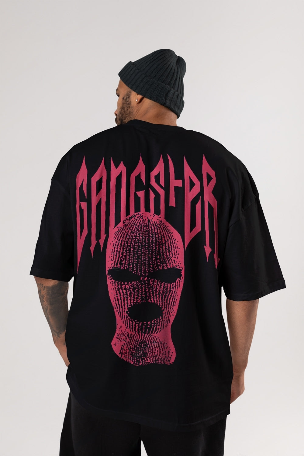 Black Original Gangster Oversized T-Shirt - VR Fashion Online