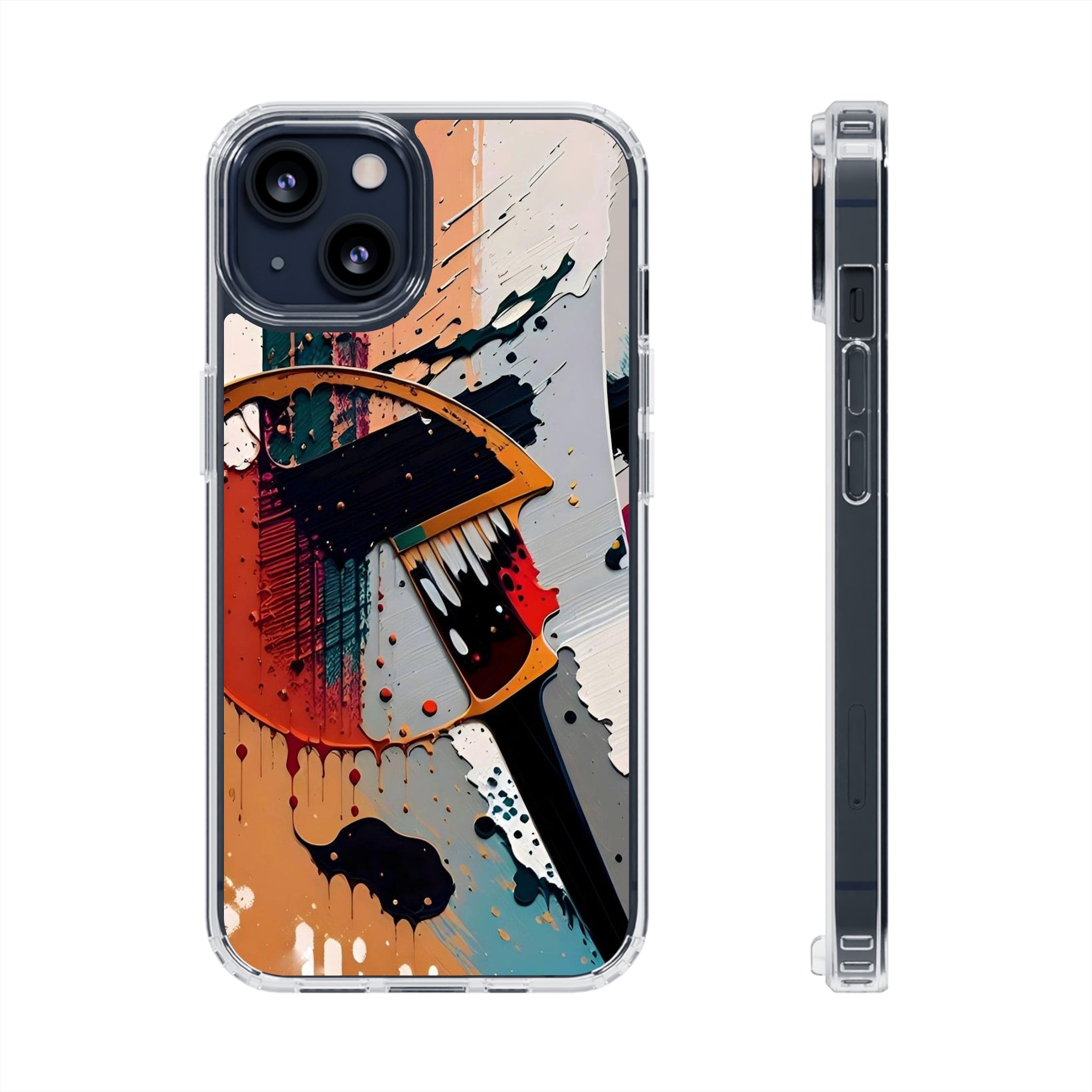 Abstract apple iphone | clear glass cover